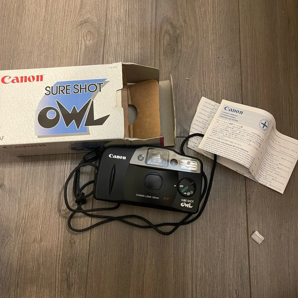 Canon Sure Shot OWL 35mm Point-and-Shoot Camera - Black